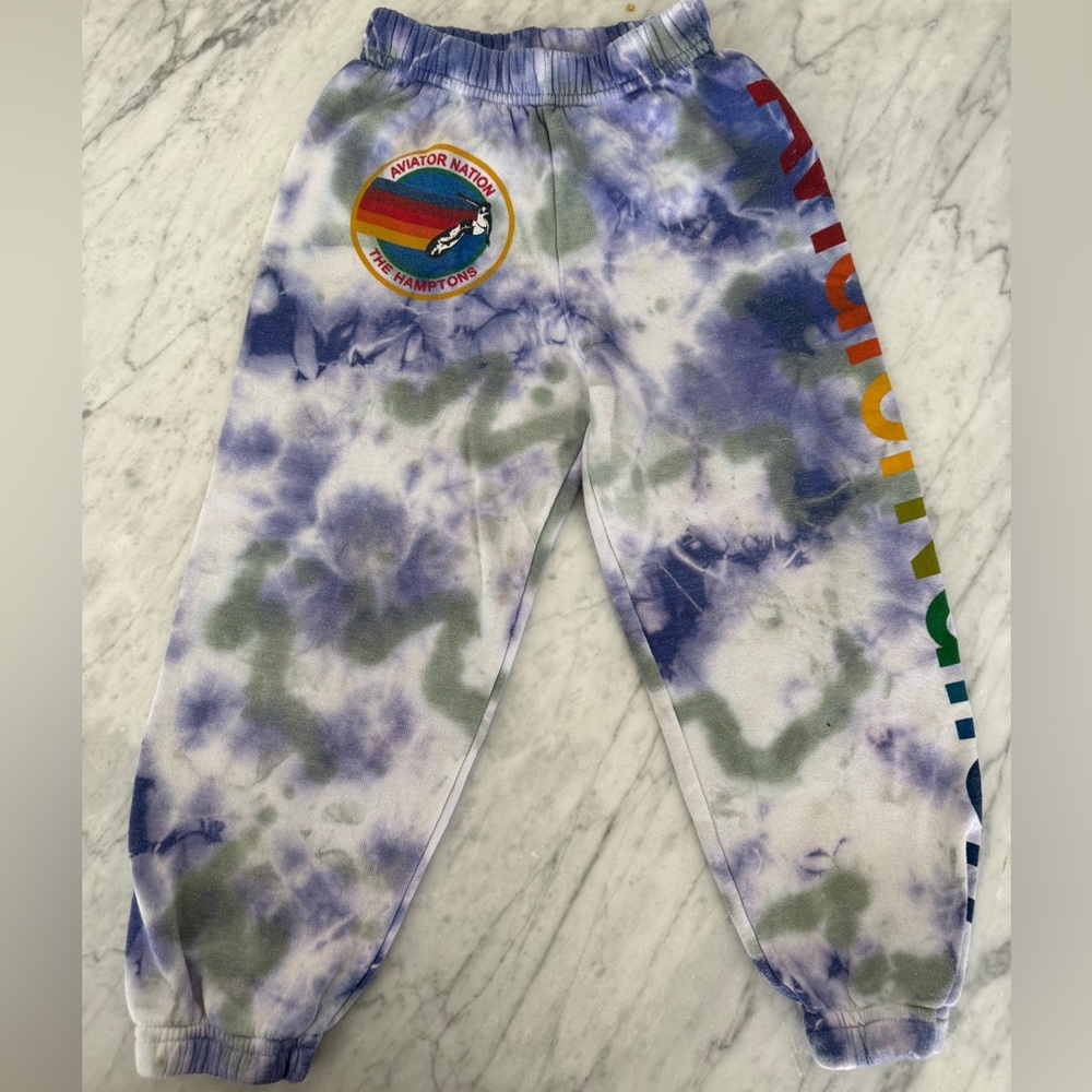 KIDS HAMPTONS SWEATPANTS TIE DYE CLOUD PURPLE